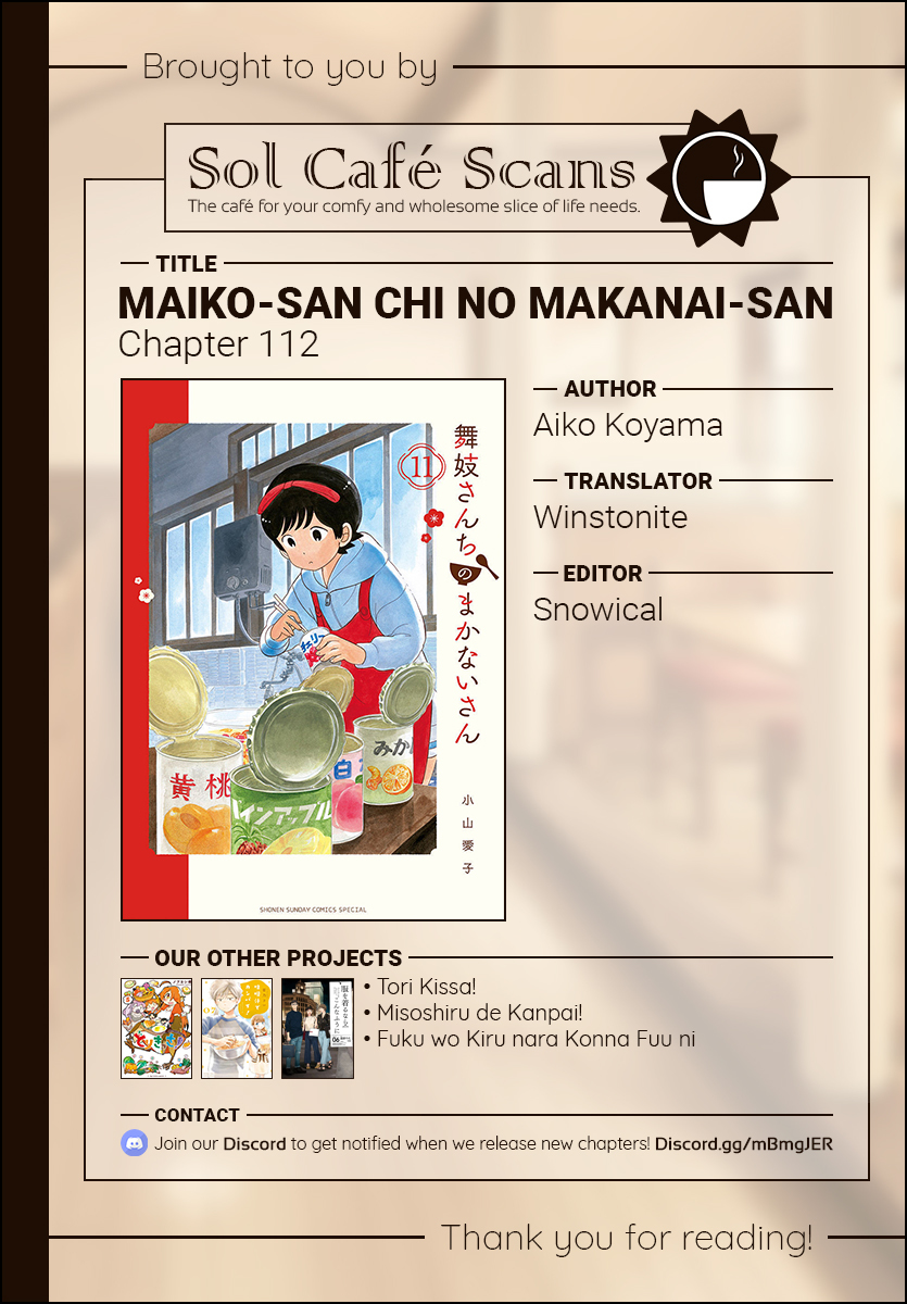 Maiko-san Chi no Makanai-san vol.11 ch.112