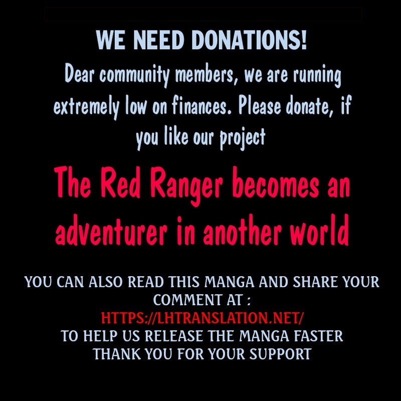 The Red Ranger Becomes an Adventurer in Another World ch.1