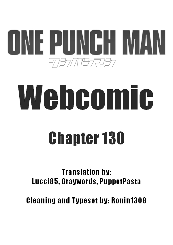 One Punch Man (Webcomic/Original) Ch. 130