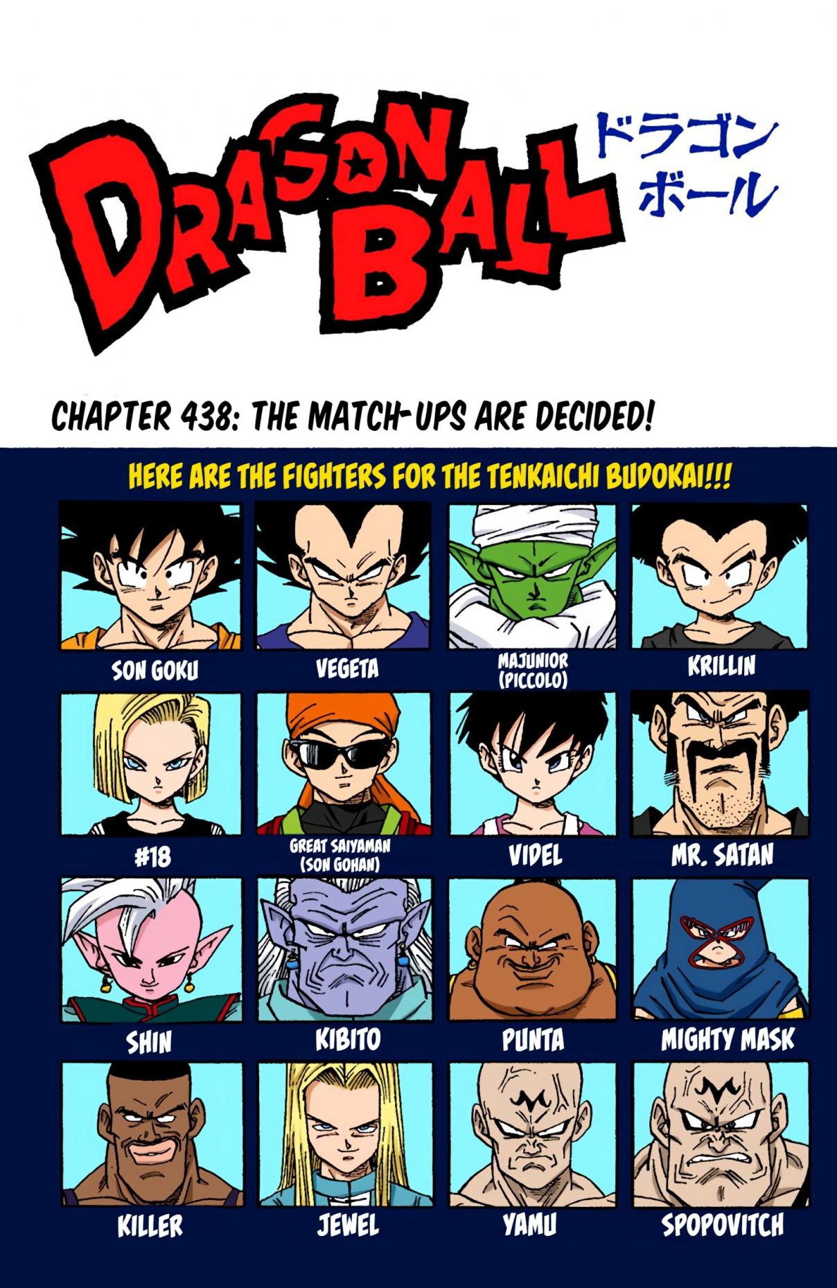 Dragon Ball - Digital Colored Comics 438 The Match-Ups Are Decided!