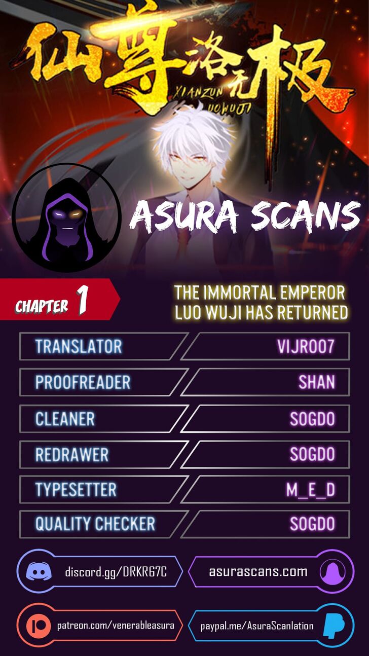 The Immortal Emperor Luo Wuji Has Returned Ch.001
