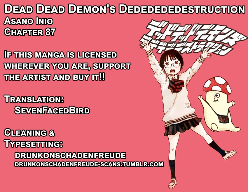 Dead Dead Demon's Dededede Destruction Ch. 87