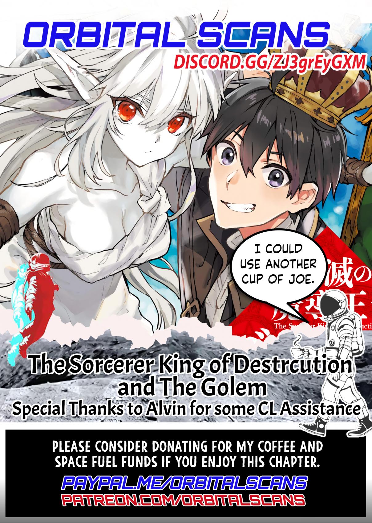 The Sorcerer King of Destruction and the Golem of the Barbarian Queen Vol. 2 Ch. 9.1