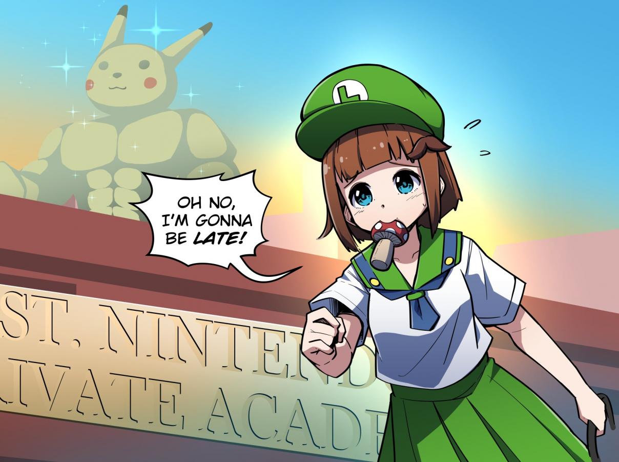 Meme Girls Ch. 80 Luigi Chan is Late to School!