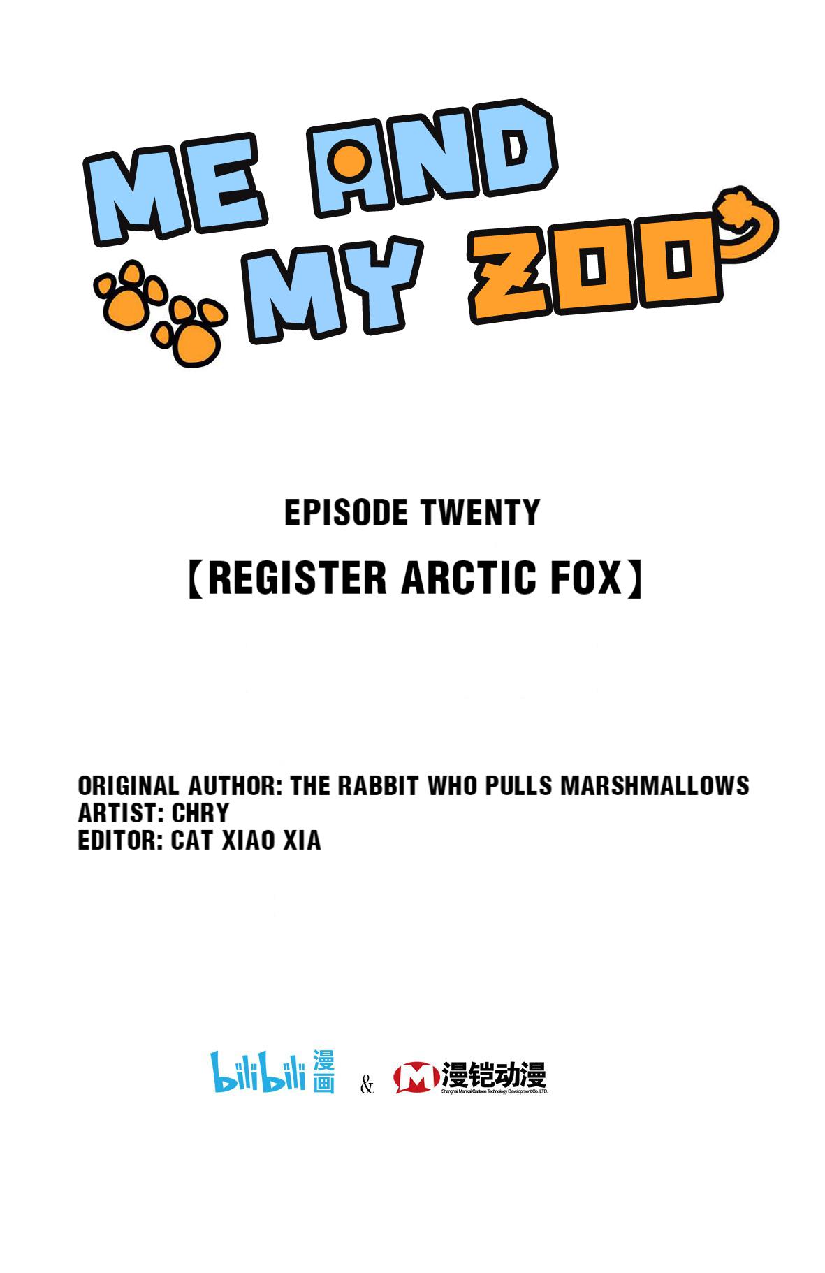 Me and My Zoo 20 Register Arctic Fox
