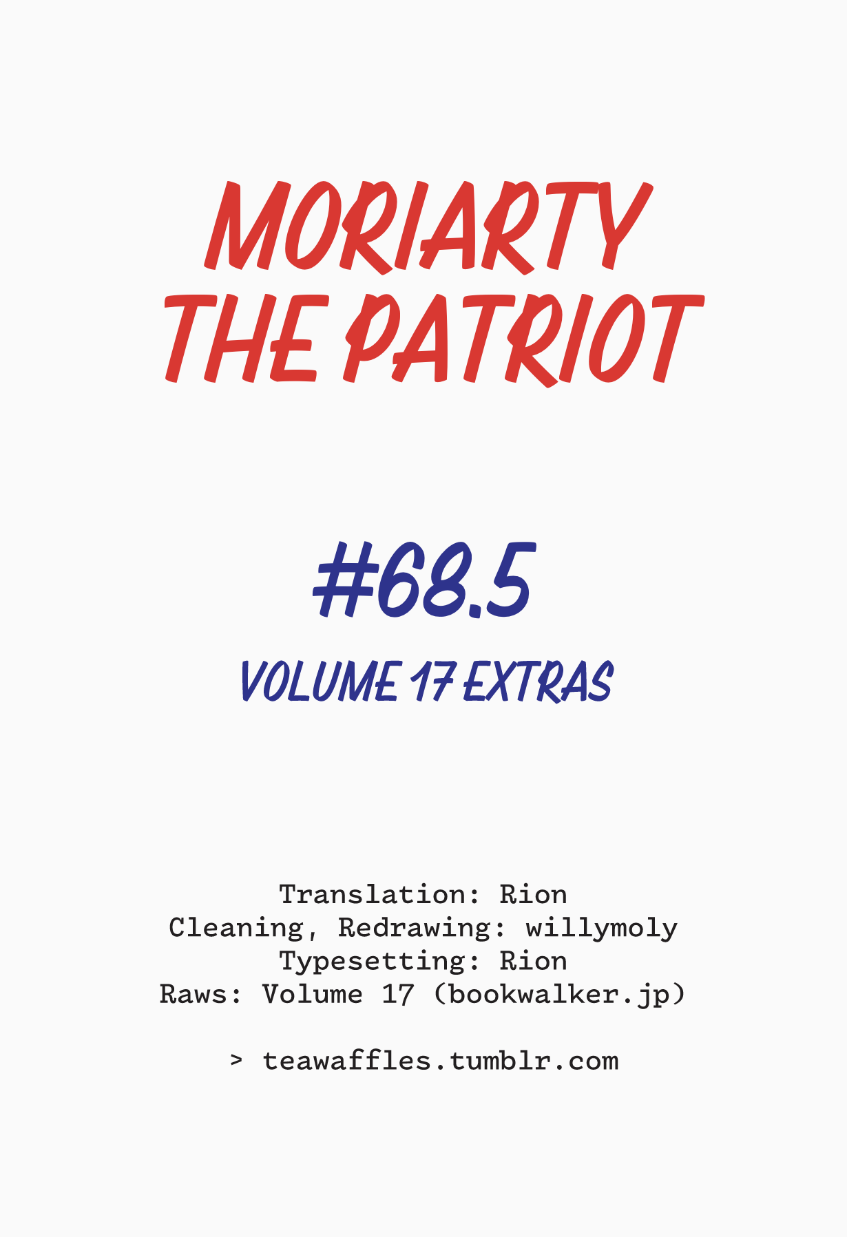 Yukoku No Moriarty Vol.17 Chapter 68.5